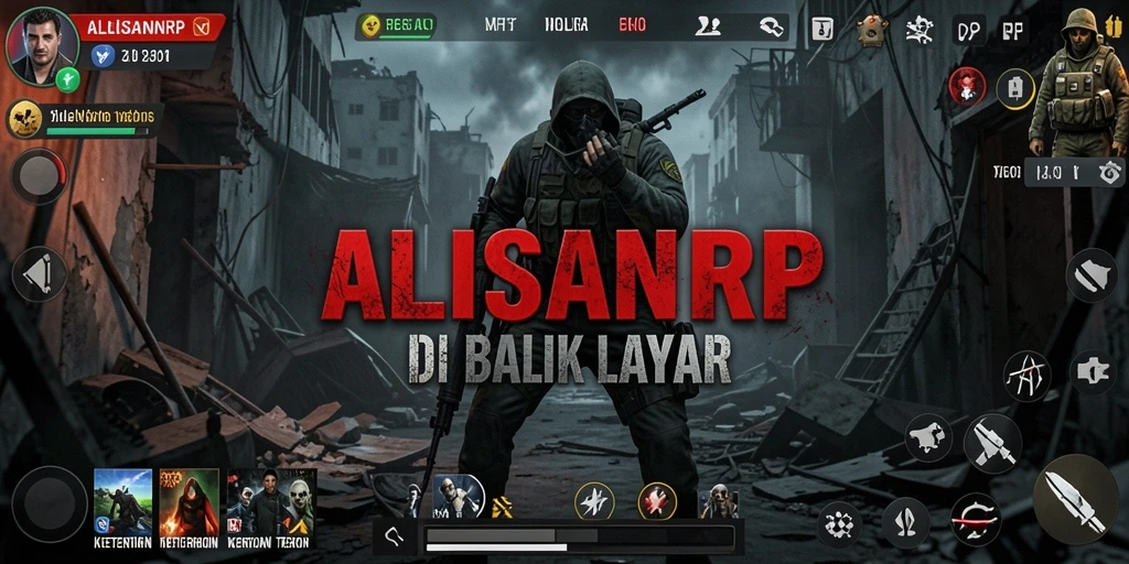 Tangkapan layar gameplay <strong>ALISANRP</strong> menampilkan sesi permainan yang menyeramkan dan penuh ketegangan.