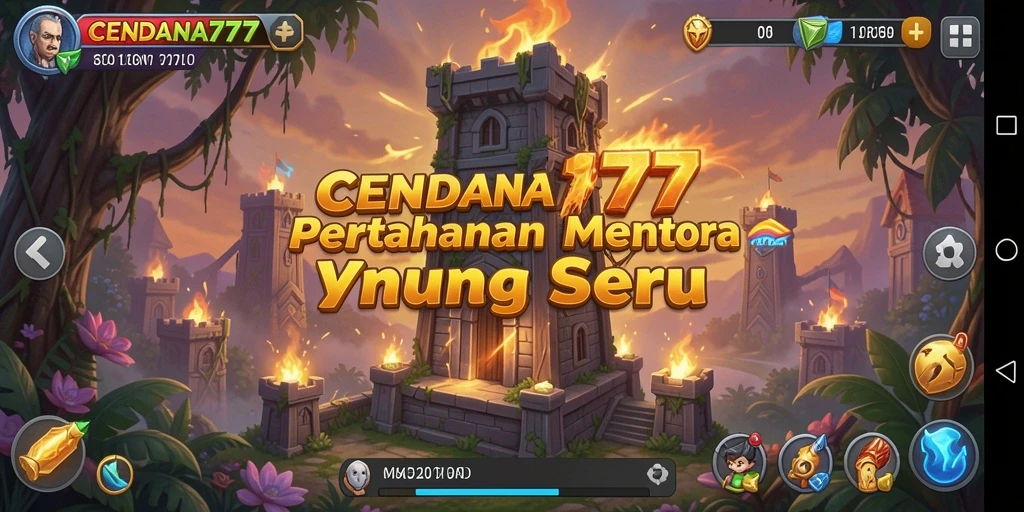 Tampilan permainan <strong>CENDANA777</strong> yang menarik dan penuh aksi Tower Defense.