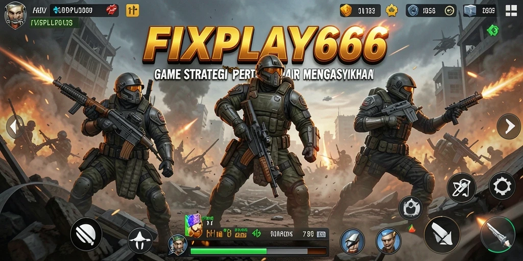 Tangkapan layar menunjukkan pertempuran epik dalam FIXPLAY666.