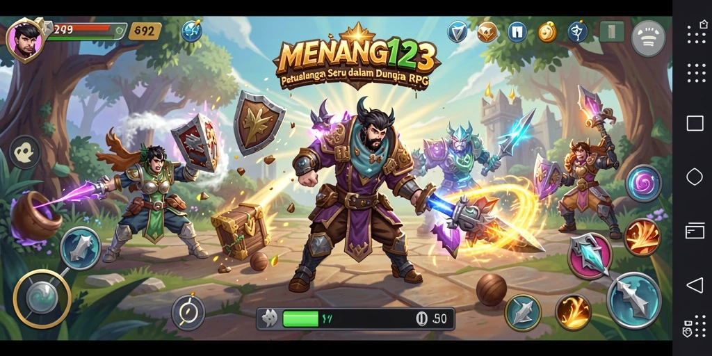Screenshot MENANG123 menampilkan aksi seru dalam permainan RPG.