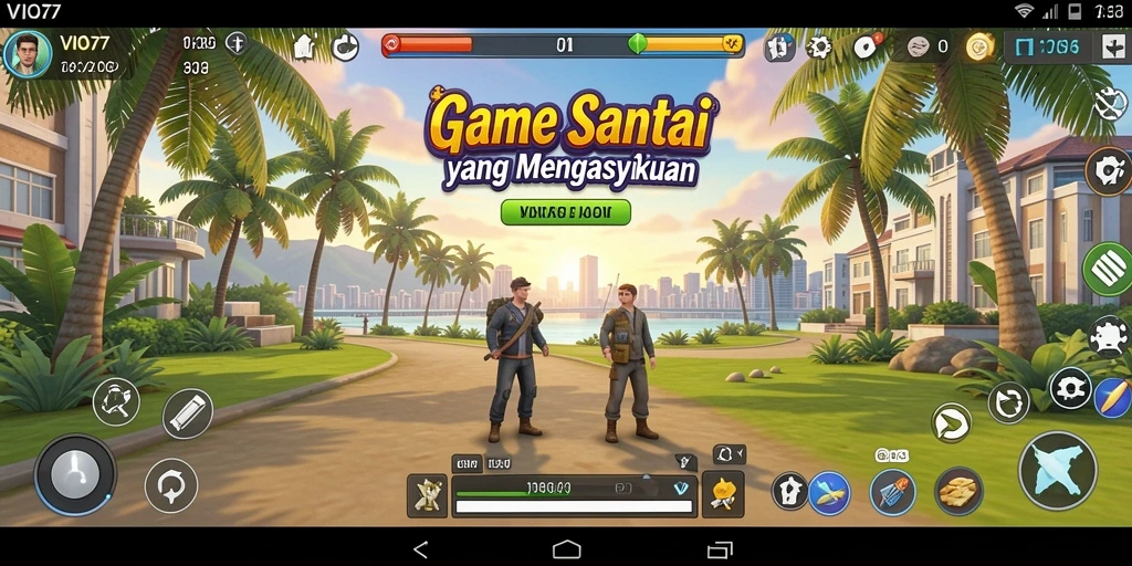 Screenshot utama VIO77 menunjukkan gameplay yang seru dan penuh warna.